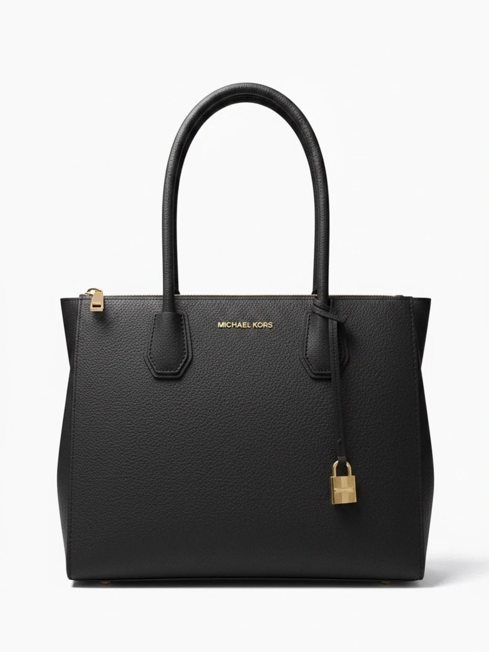 Michael Kors Black Tote with Gold Accents